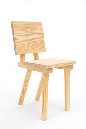 side view of wooden chair