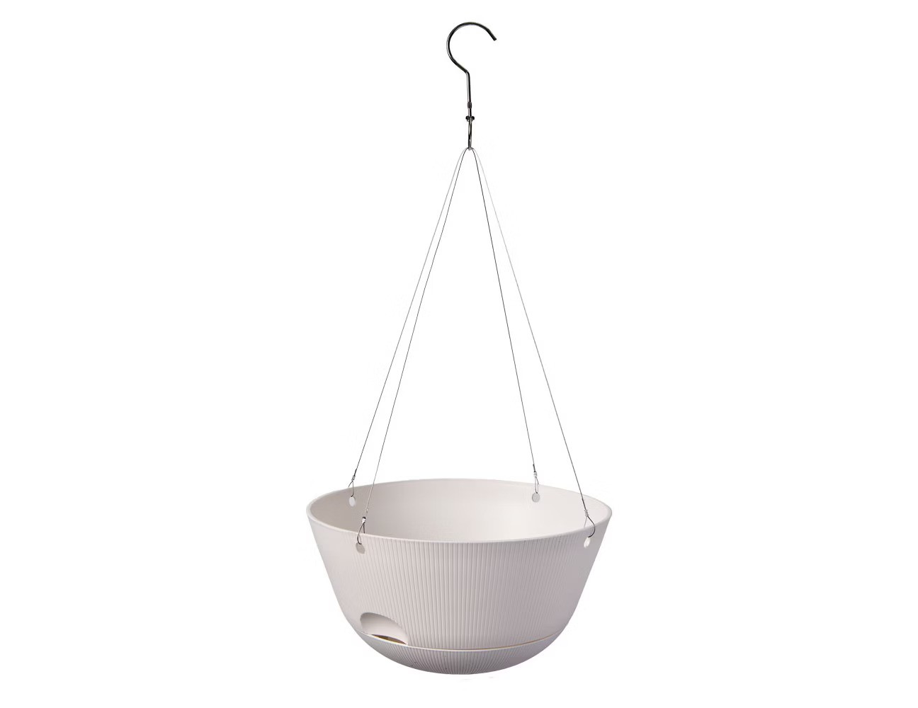 Belavi, Self-Watering Hanging Planter, White
