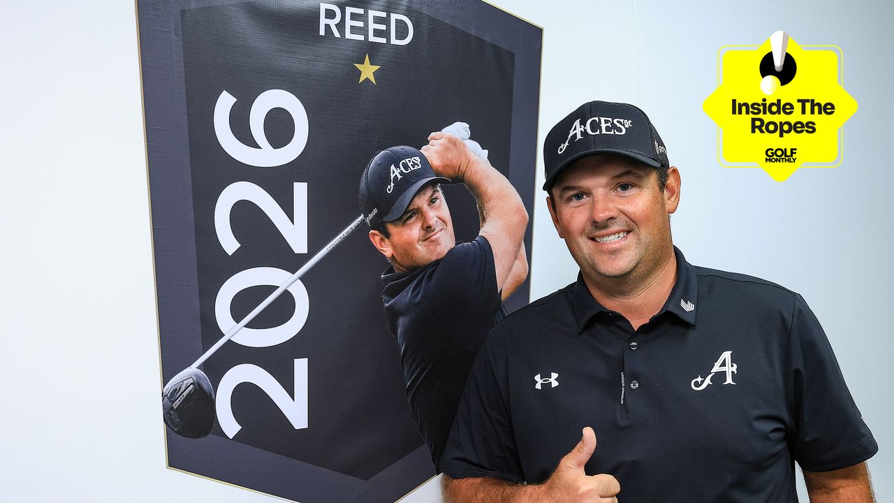 Patrick Reed gives a thumbs up to the camera after winning the 2026 Dubai Desert Classic