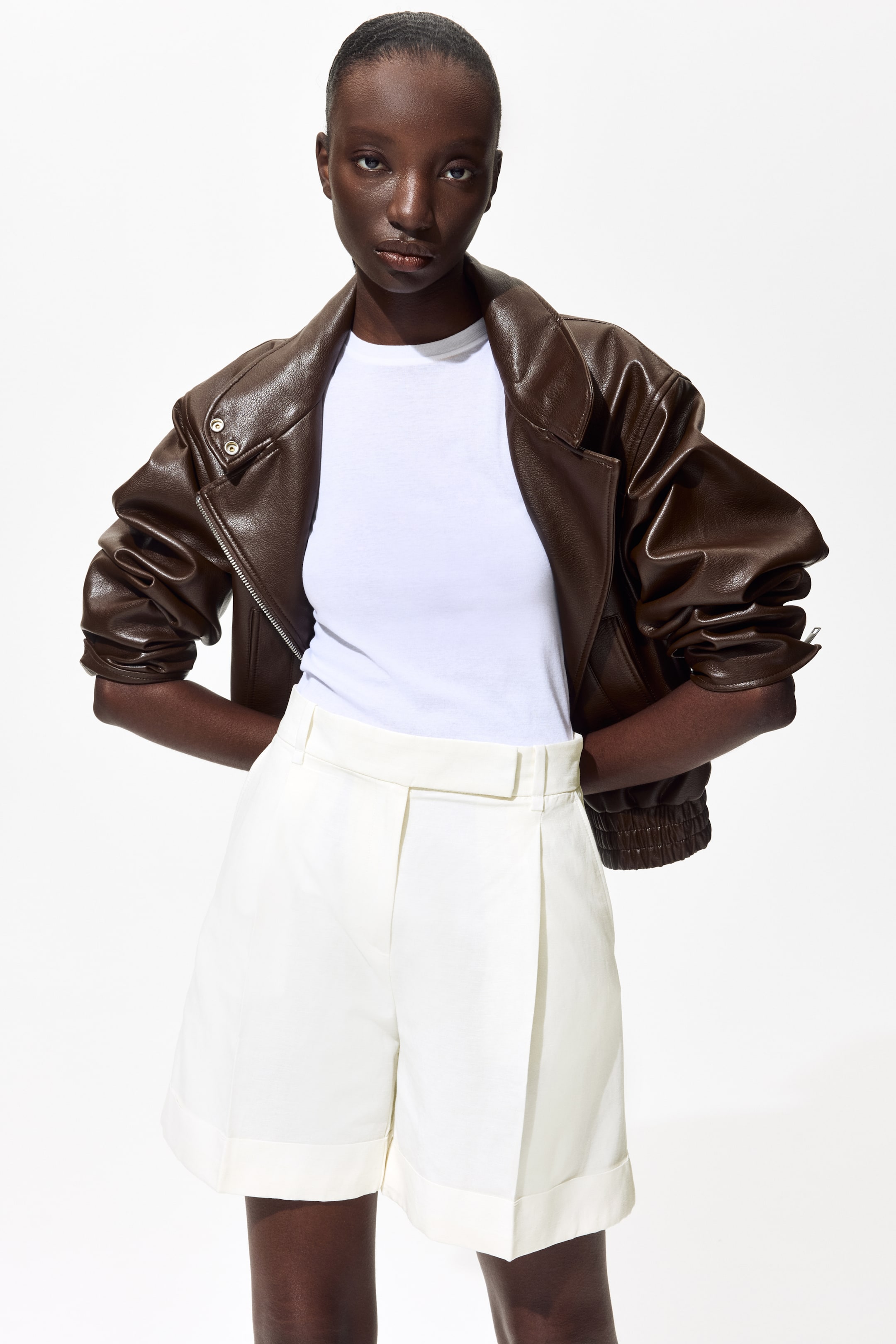 Tailored Linen-Blend Shorts