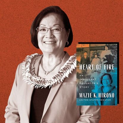 Senator Hirono and her 'Heart of Fire' book