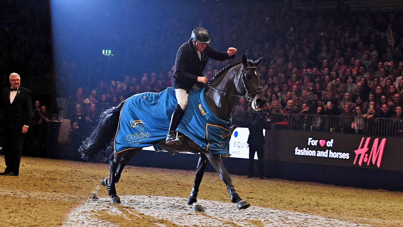 John WHITAKER (GBR) riding Argento, winner of The Ivy Stakes during the Olympia London International Horse Show at Olympia in London between 12th-18th December 2017