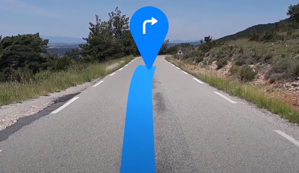 Apple Glass navigation