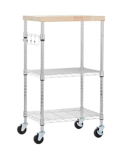 Portable Kitchen 3-Tier Storage Trolley