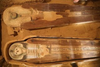 Sometimes the sarcophagi were nested together.