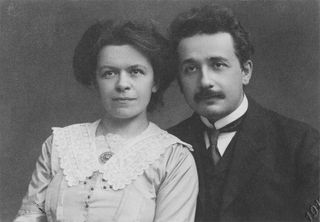 The real Albert Einstein and Mileva Marić in 1912.