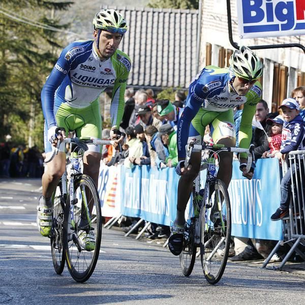 Federico Canuti and Maciej Paterski (Liquigas - Cannondale)