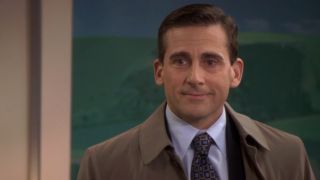 Michael smiling sadly in The Office