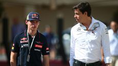 Red Bull driver Max Verstappen and Mercedes team principal Toto Wolff