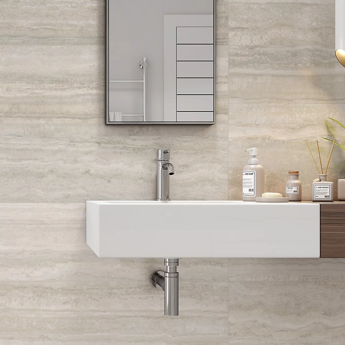 Sierra Matt Ceramic Beige Stone Travertine Wall Tile