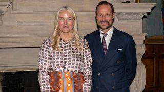 Crown Prince Haakon and Crown Princess Mette-Marit attend a literary talk