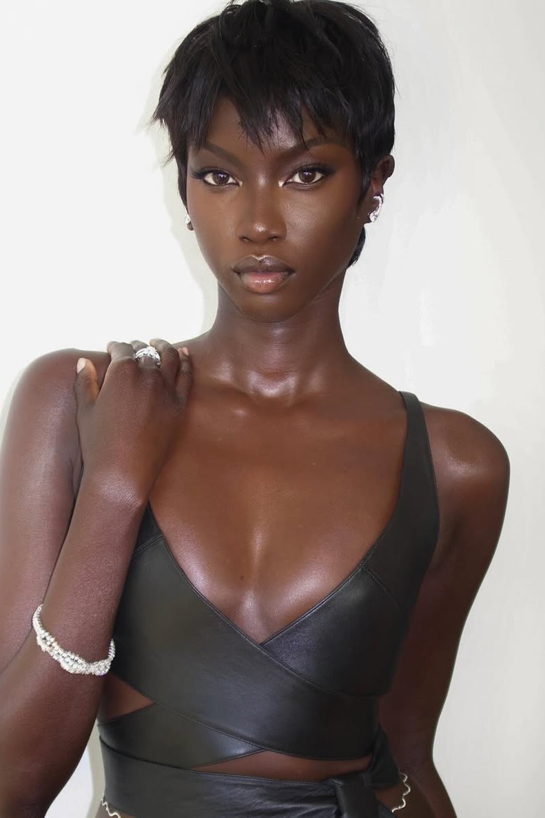 A straight pixie cut by Ursula Stephen on Anok Yai.