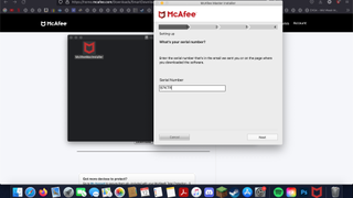 McAfee Installer enter serial number