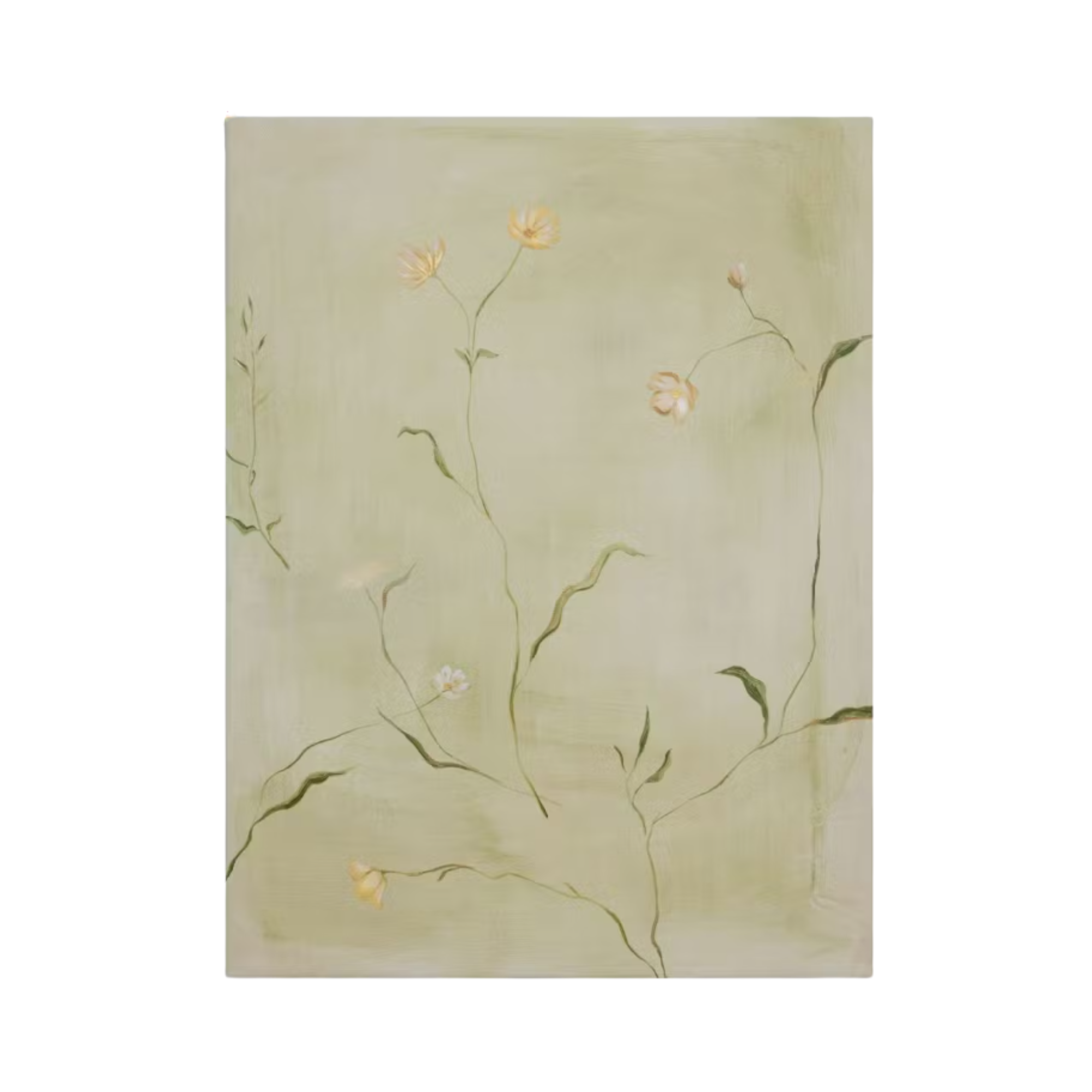 a canvas with flowers