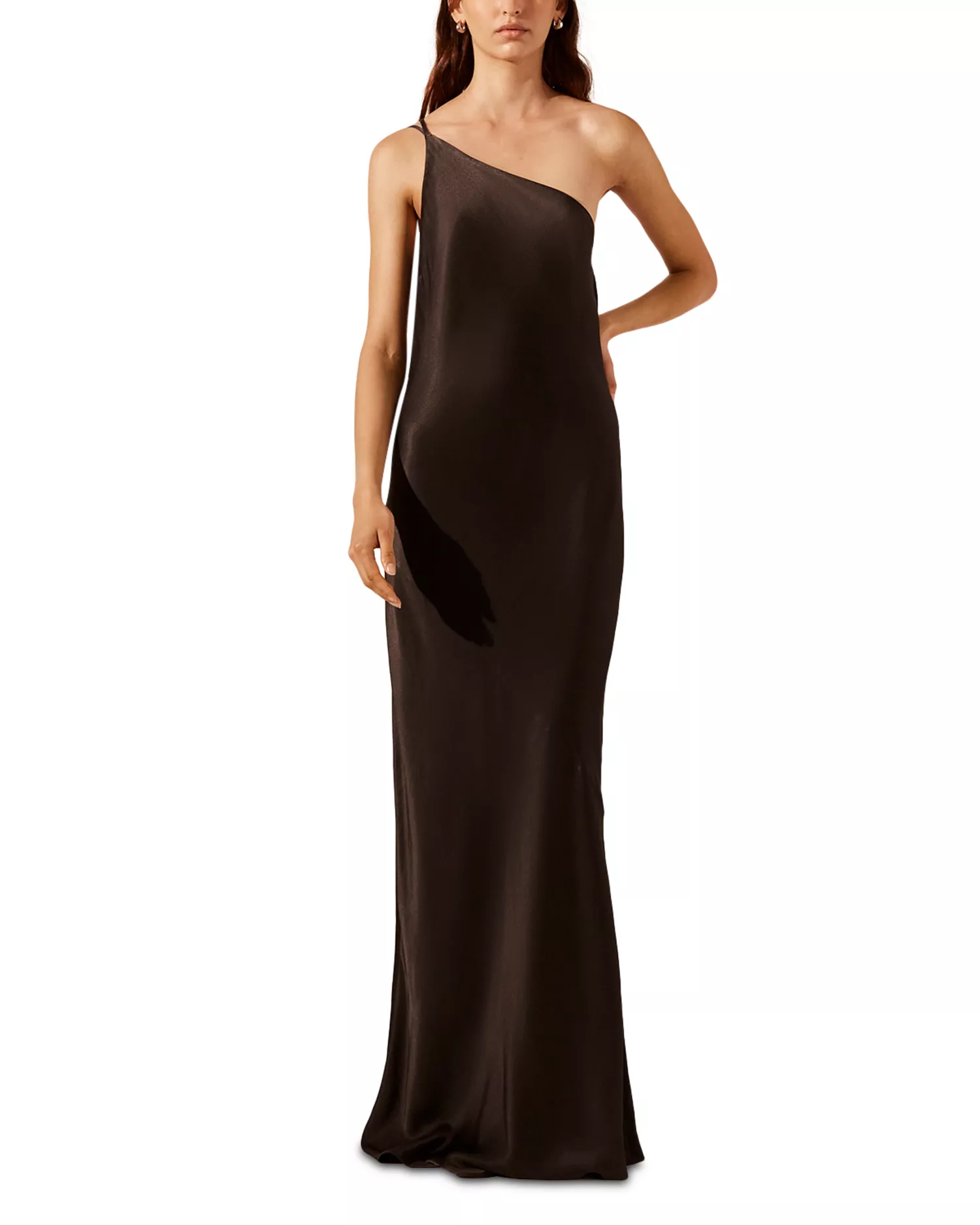 La Lune One Shoulder Cowl Back Gown