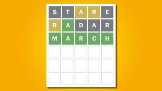 Wordle 651 answer on a yellow background