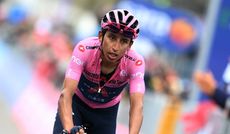 Egan Bernal finishes stage 20 of the Giro d'Italia 2021 