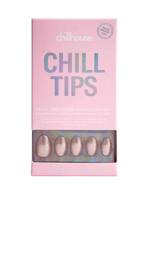 Raise a Glass Short Round Chill Tips Press-On Nails