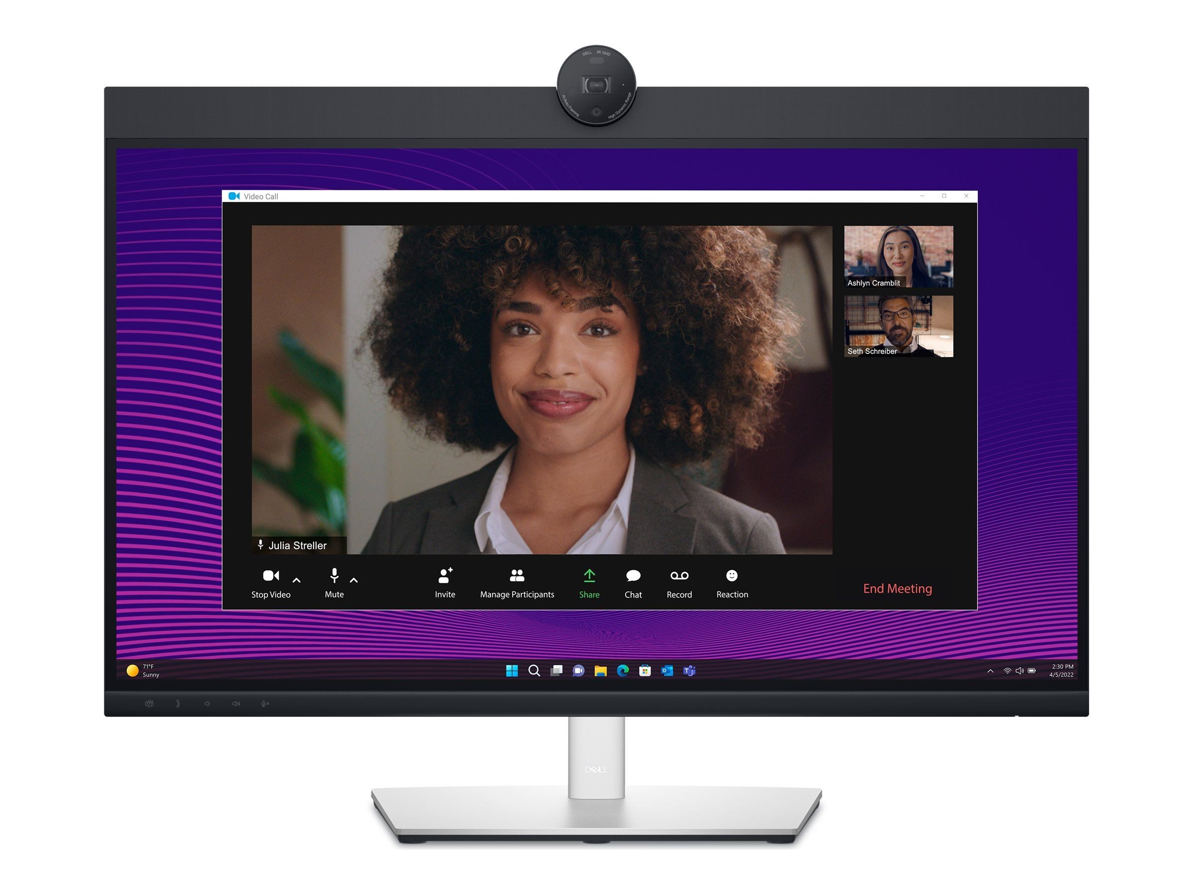 Product shot of Dell Pro 27 Plus Video Conferencing Monitor (P2724DEB)