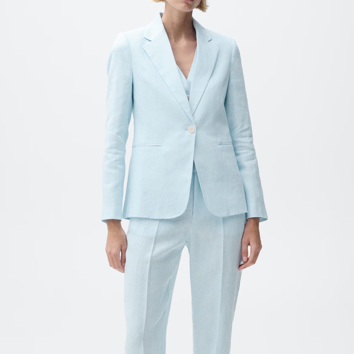 MANGO, Mango Linen Suit Jacket