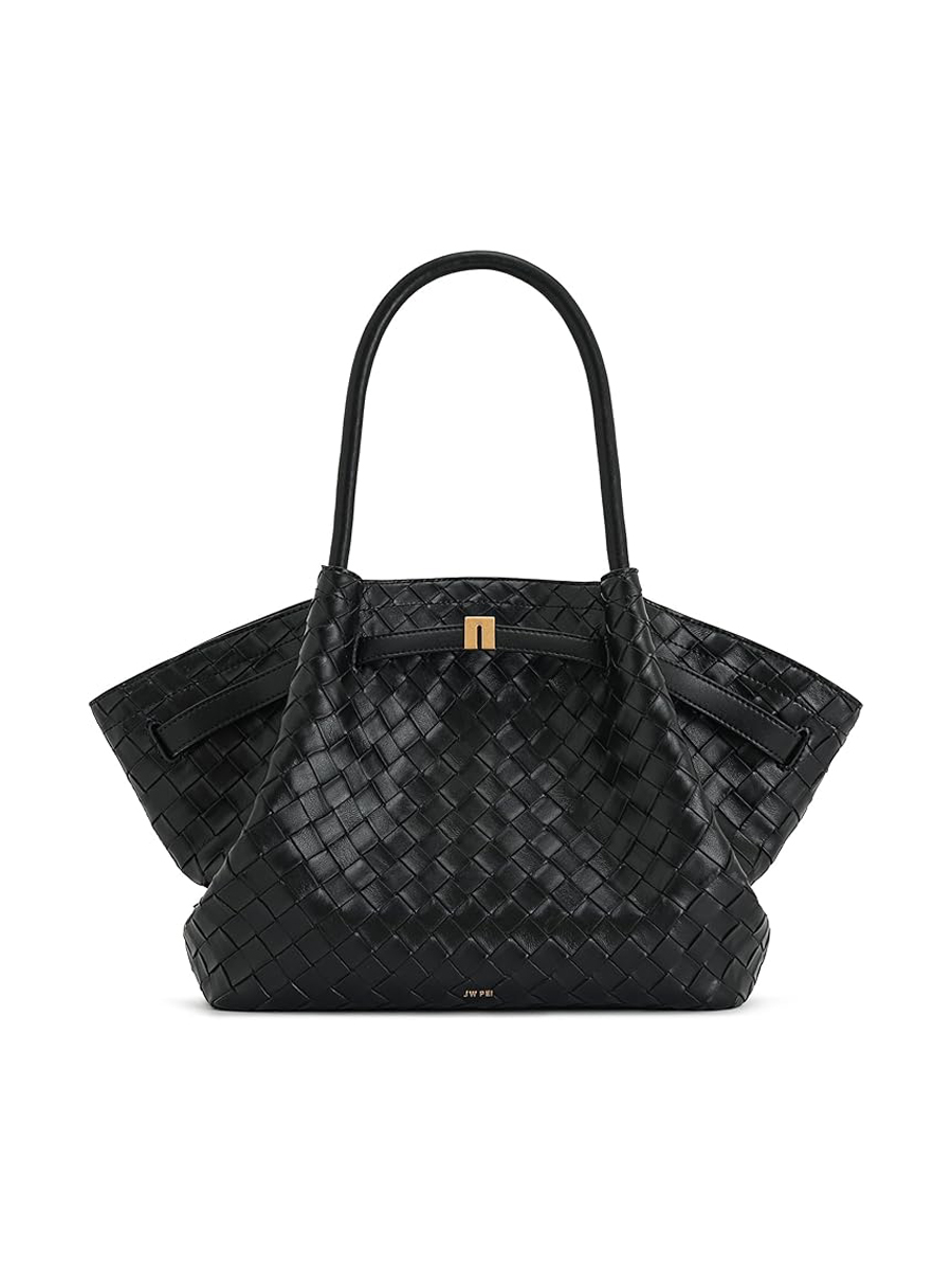 JW PEI, Jw Pei Women's Hana Medium Weave Texture Tote Bag - Black