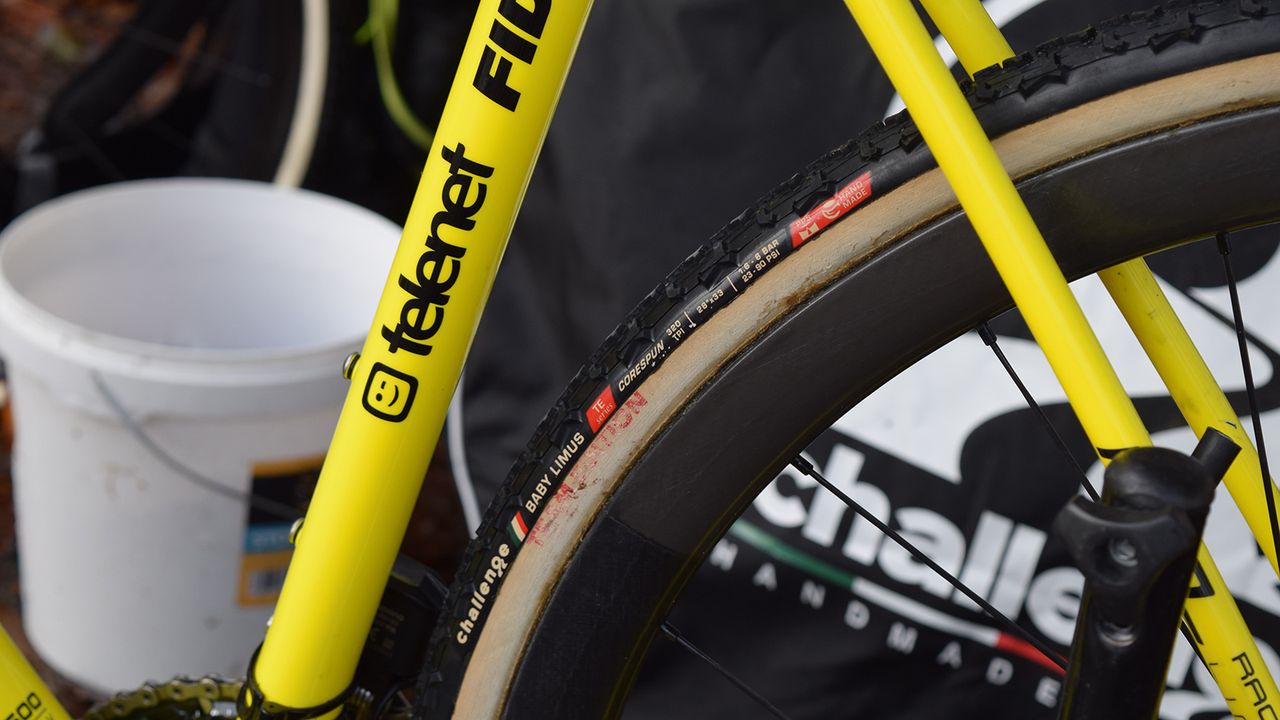 Aerts ran Challenge Baby Limus tubular tyres at Zeven