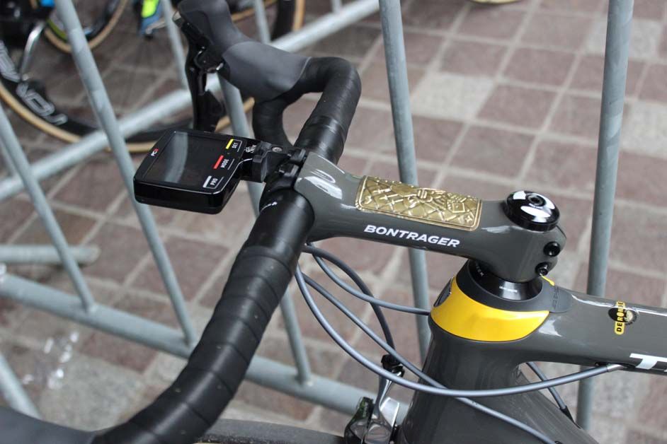 The stem of Fabian Cancellara's Trek Domane