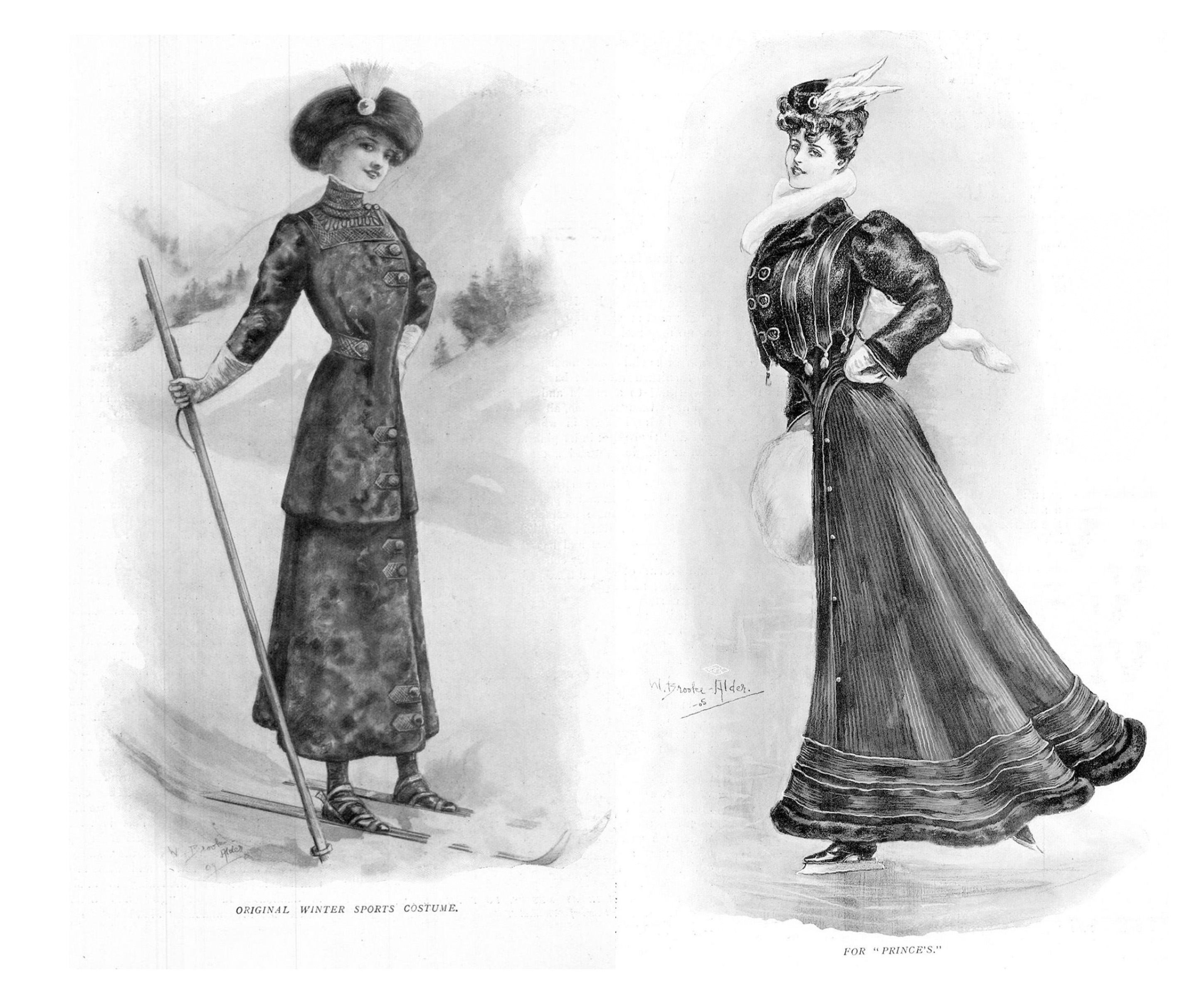 Archival fashion pages from Country Life magazine