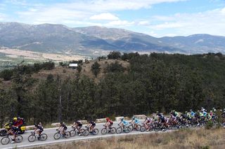 The peloton on stage twenty of the 2015 Tour of Spain