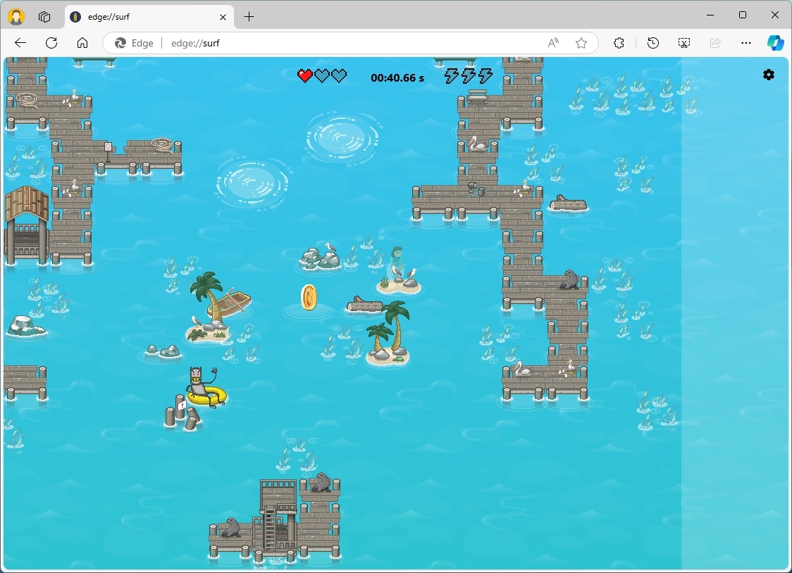 How to take a quick break with the Surf game on Microsoft Edge