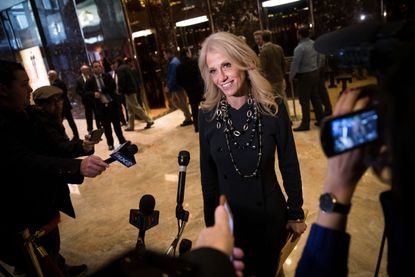 Kellyanne Conway speaks at Trump Tower