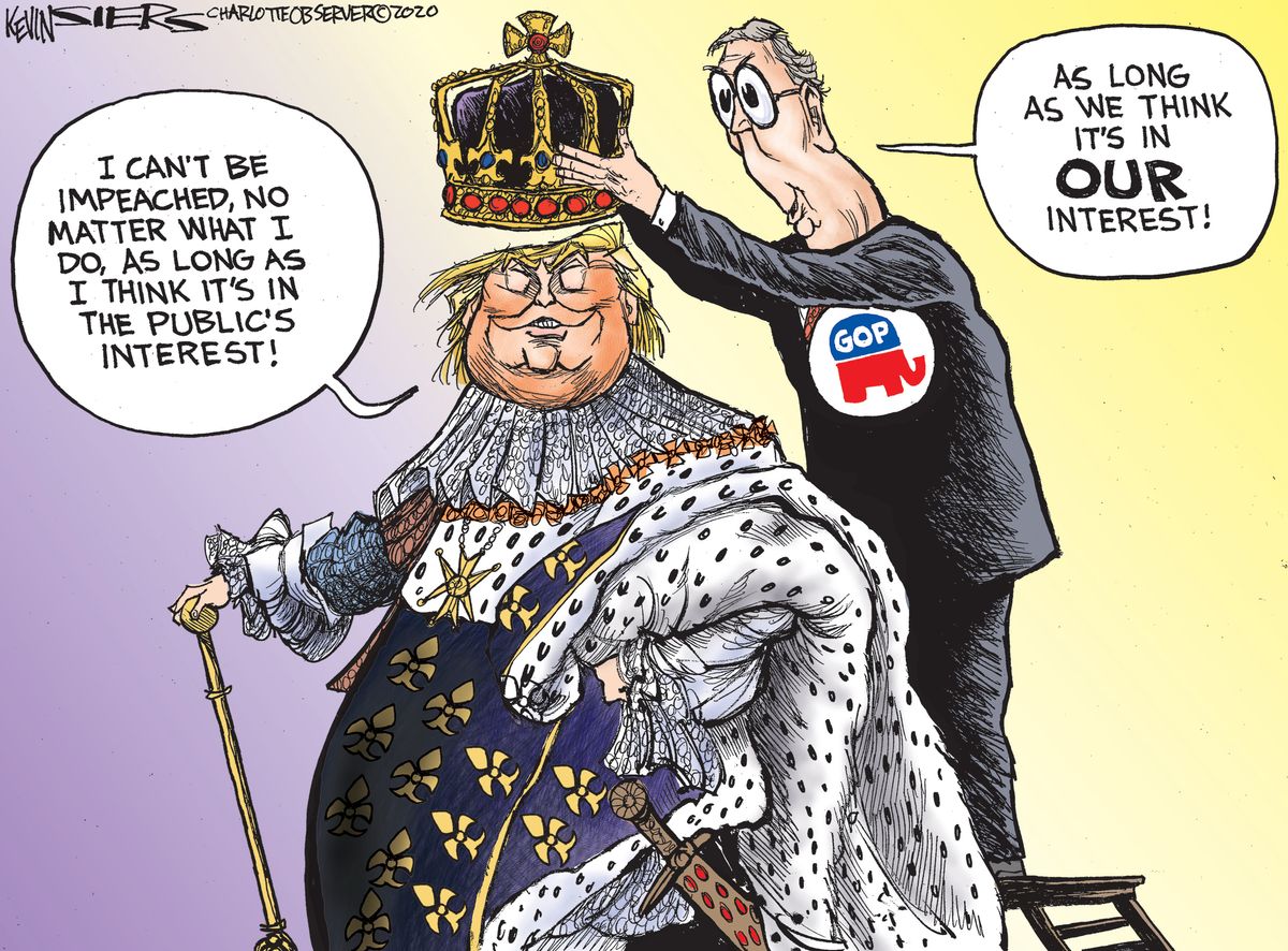 Political Cartoon U.S. Trump Mitch McConnell Republicans Senate trial ...