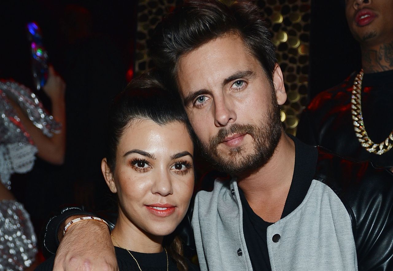 Scott Disick, Kourtney Kardashian celebrate Kim Kardashian&#039;s 33rd birthday at Tao Las Vegas on October 25, 2013 in Las Vegas, Nevada