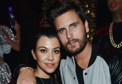 Scott Disick, Kourtney Kardashian celebrate Kim Kardashian's 33rd birthday at Tao Las Vegas on October 25, 2013 in Las Vegas, Nevada