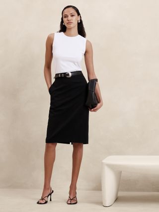 banana republic, Siena Wool Pencil Skirt