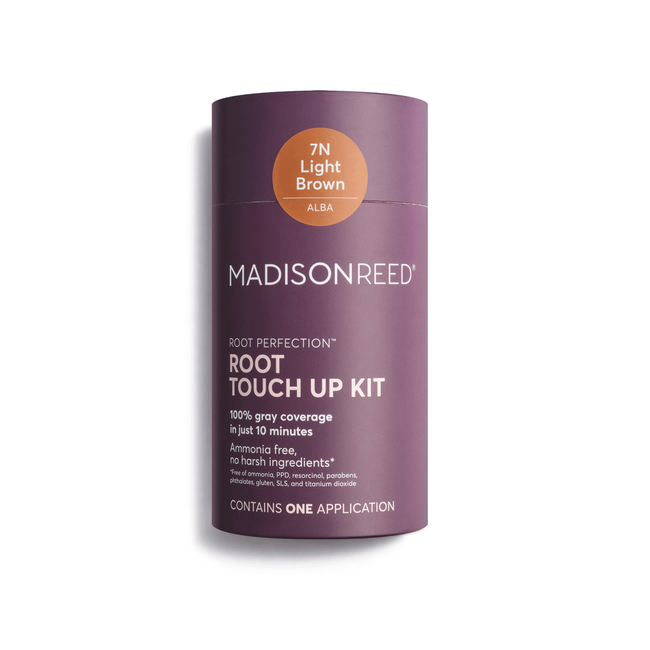 Root Perfection Root Touch Up Permanent Hair Color Kit 7n Alba Brown