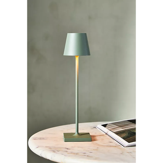 sage green rechargeable LED portable table lamp