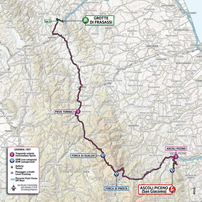 Stage 6 map 2021 Giro d'Italia