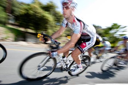 Karl Menzies (United Health Care) gets to the front of the field.