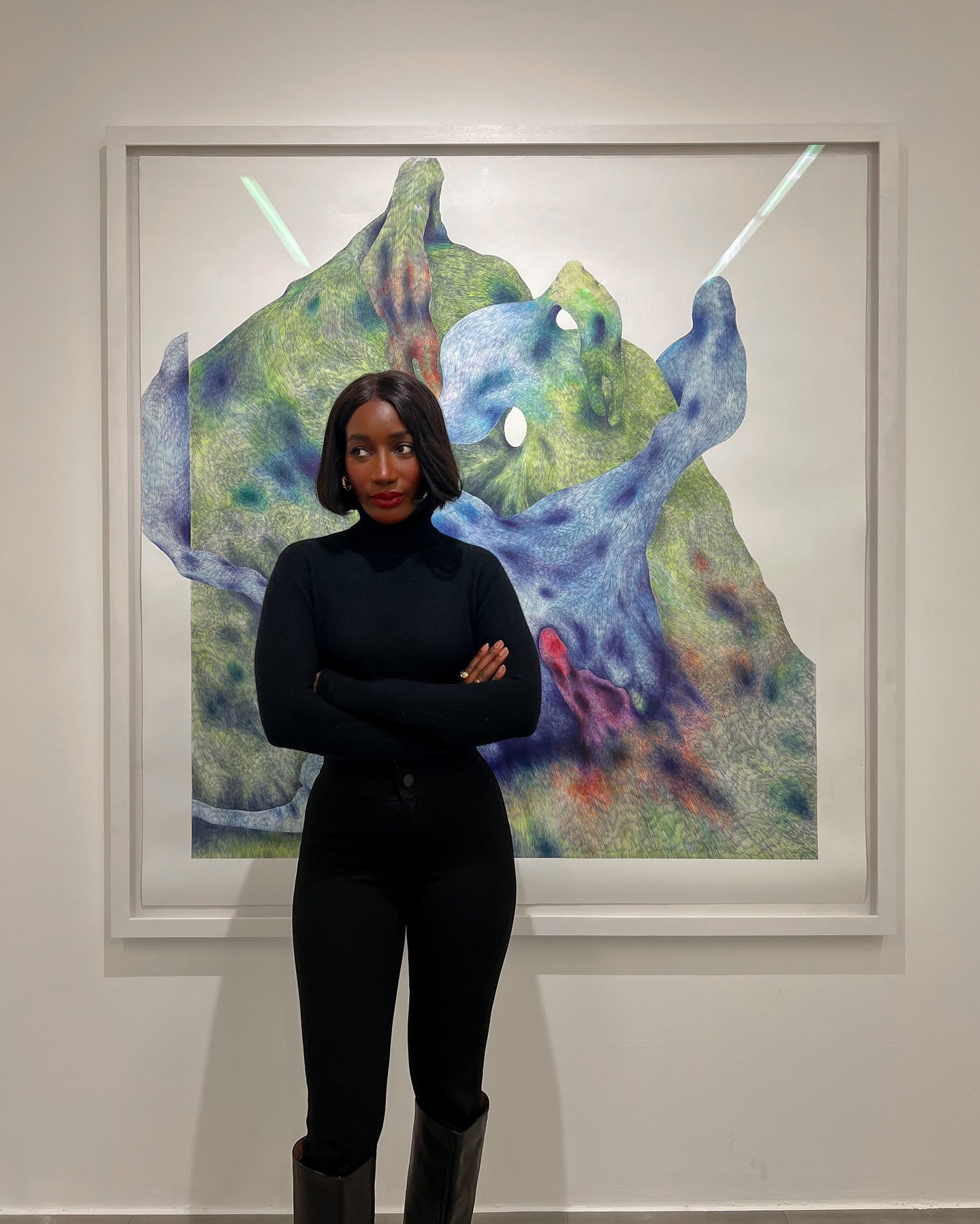 @aidabadji_ in one of the cigarette jeans outfits.