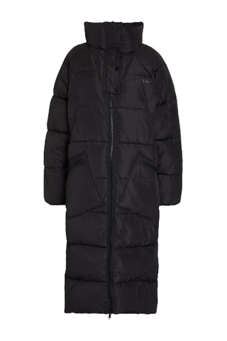 GANNI Logo-Print Quilted Shell Coat (Was $625) 