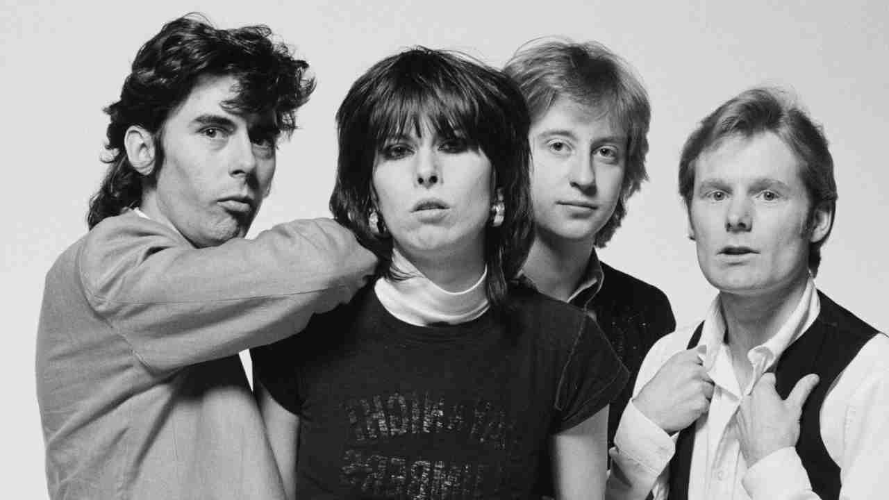 Pretenders posing for a photograph in 1980