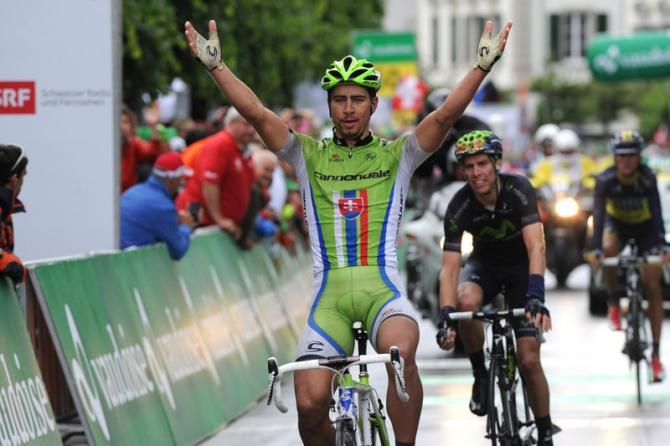 Peter Sagan (Cannondale) claims his 11th victory of the season on Stage 3 of the Tour de Suisse