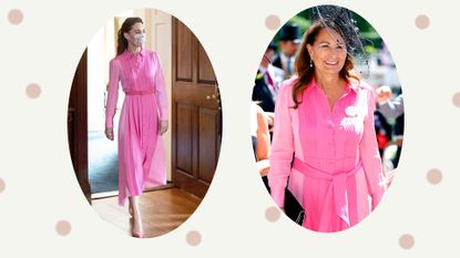 Kate Middleton and Carole Middleton wearing the same Me+Em dress