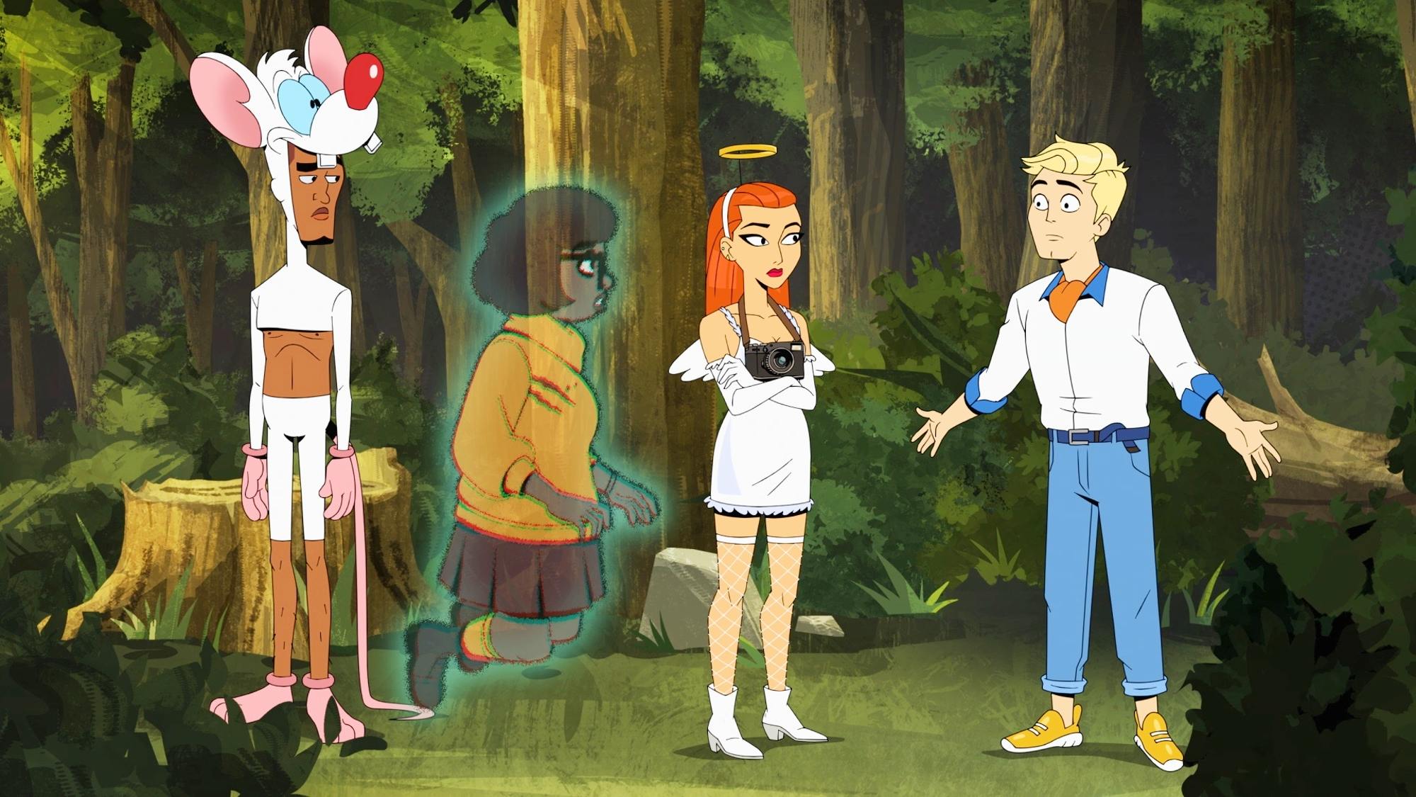 Shaggy, Velma, Daphne and Fred in the Velma Halloween special