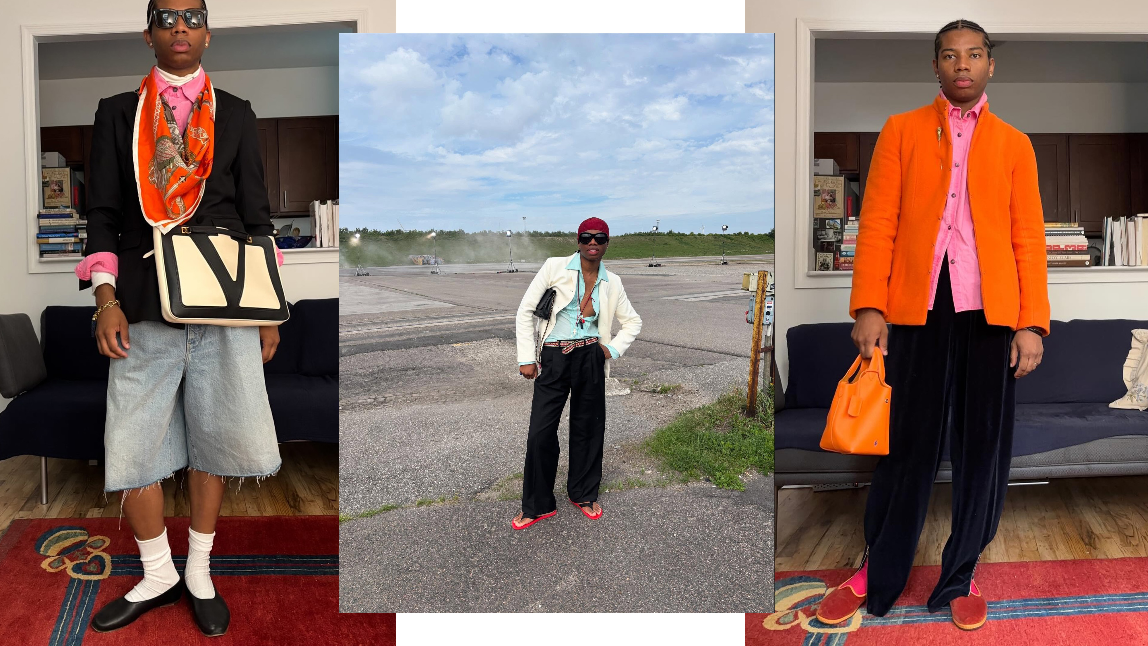 jalil johnson outfit collage