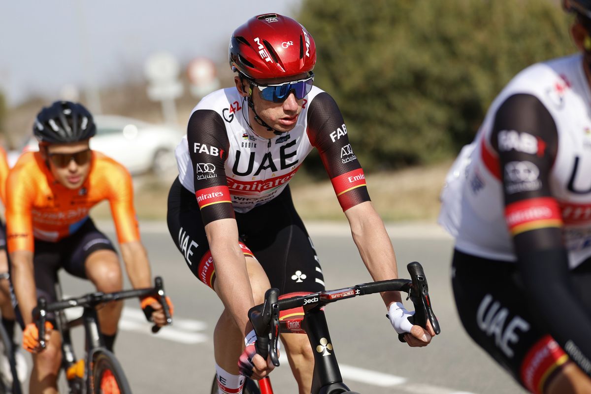 Vuelta Ciclista a Murcia 2022 42nd Edition Fortuna Puerto de Cartagena 1832 km 12022022 Brandon McNulty USA UAE Team Emirates photo Luis Angel GomezSprintCyclingAgency2022