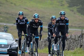 Chris Froome, Richie Porte, David Lopez and Mikel Nieve