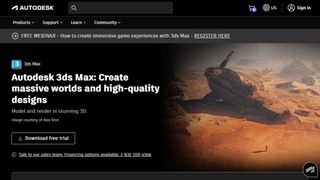 Autodesk 3DS Max website screenshot