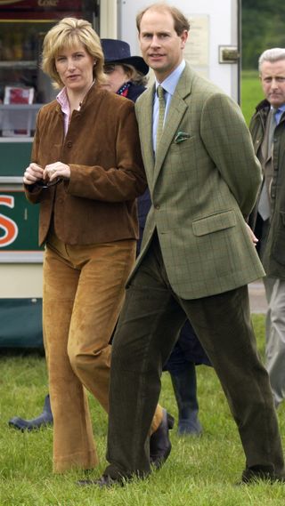 Prince Edward and Duchess Sophie attend the Royal Windsor Horse Show in 2003